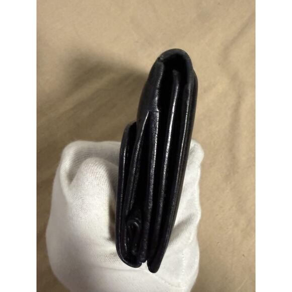 Gucci Wallet Womens Black Leather Interlocking GG Logo Trifold Made in Italy - Picture 16 of 16